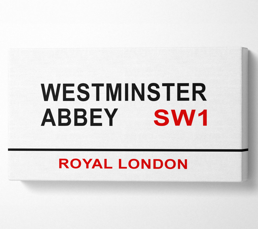  A Canvas Print of Westminster Abbey Signs Canvas Print