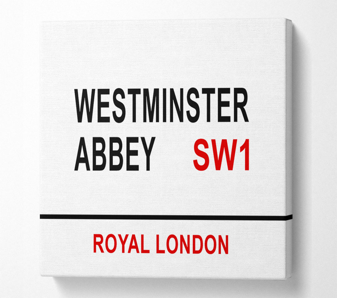  A Canvas Print of Westminster Abbey Signs Canvas Print
