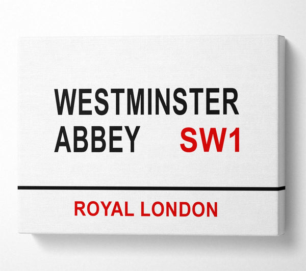  A Canvas Print of Westminster Abbey Signs Canvas Print