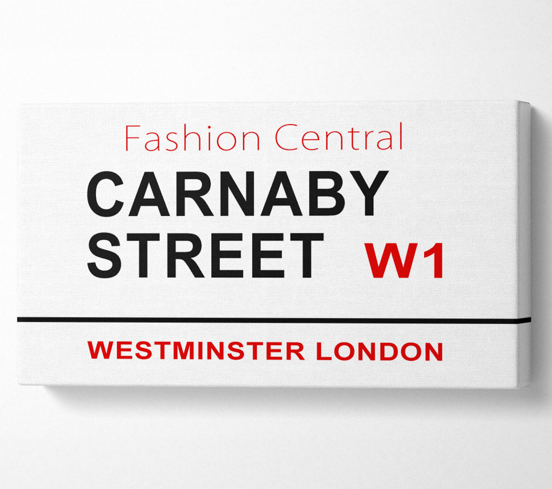  A Canvas Print of Carnaby Street Signs Canvas Art