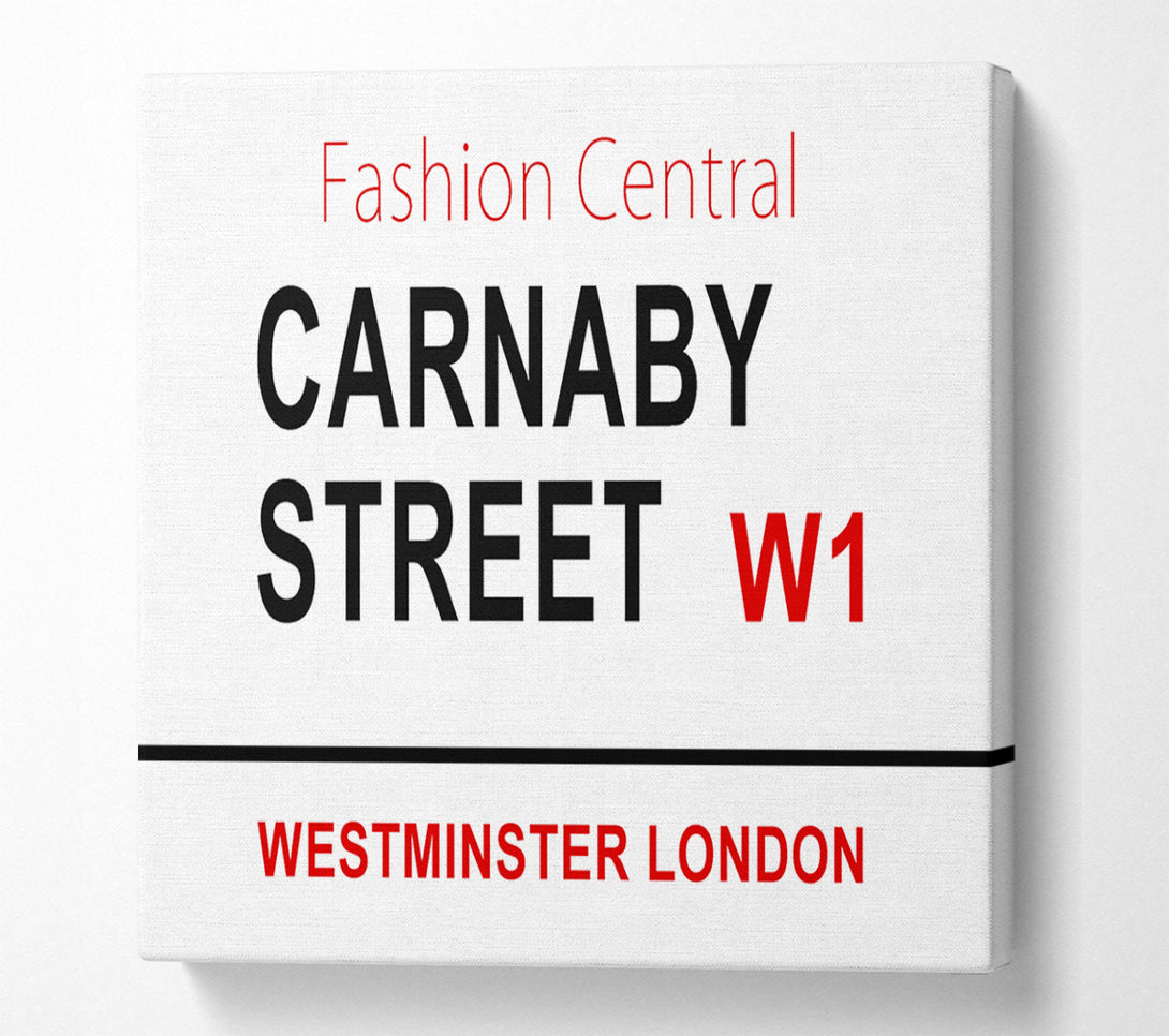  A Canvas Print of Carnaby Street Signs Canvas Art