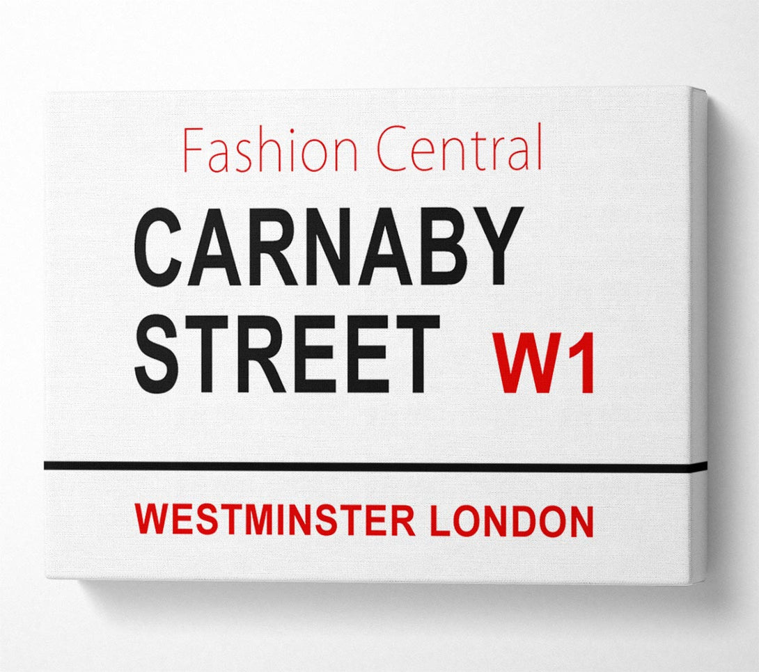  A Canvas Print of Carnaby Street Signs Canvas Art