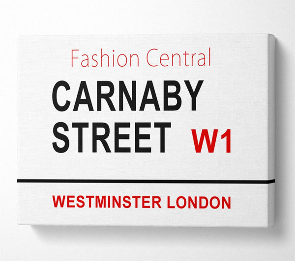  A Canvas Print of Carnaby Street Signs Canvas Art