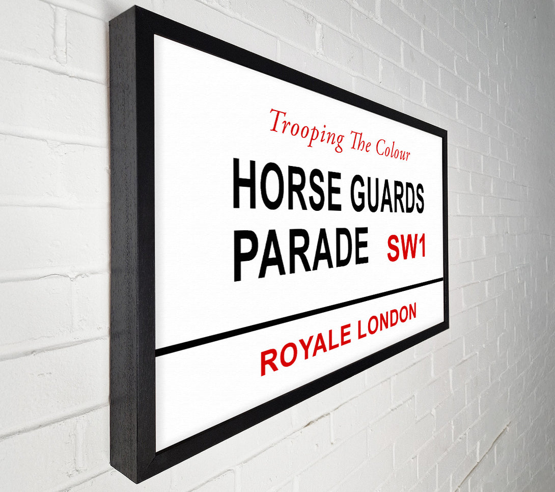  A Canvas Print of Horse Guards Parade Signs Canvas Print