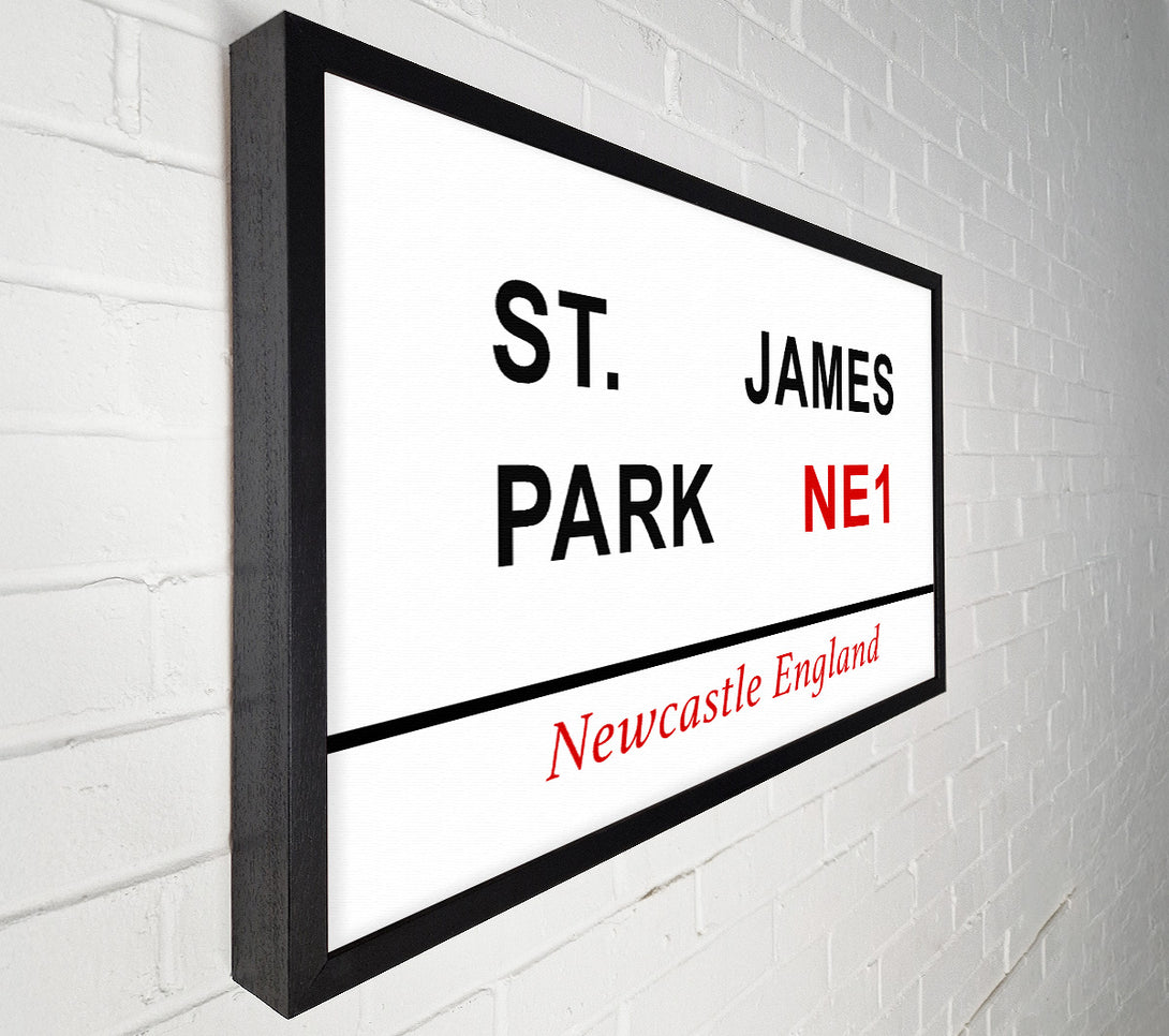  A Canvas Print of St James Park Signs Canvas Print