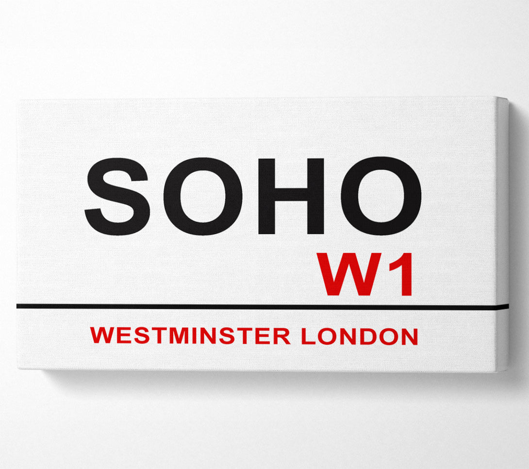  A Canvas Print of Soho Signs Canvas Wall Art