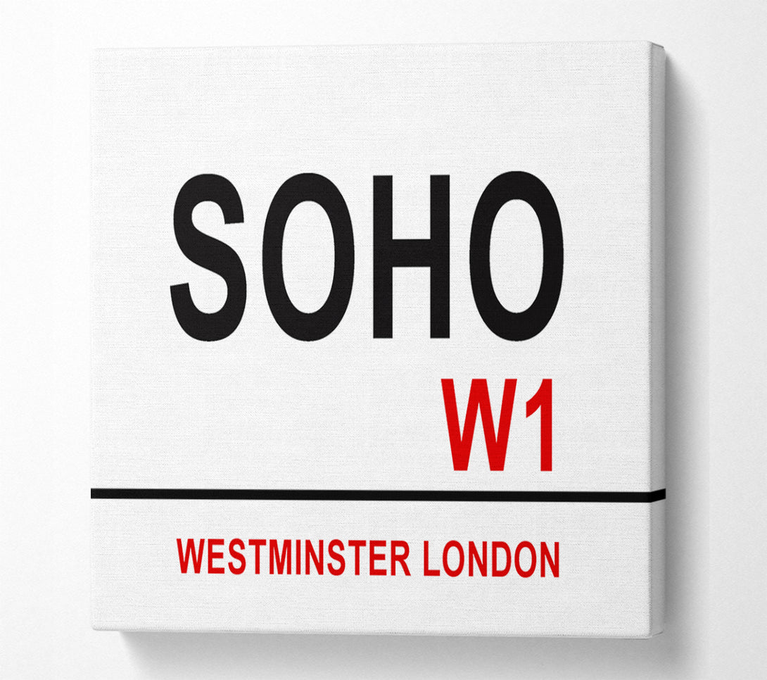  A Canvas Print of Soho Signs Canvas Wall Art