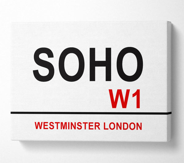  A Canvas Print of Soho Signs Canvas Wall Art