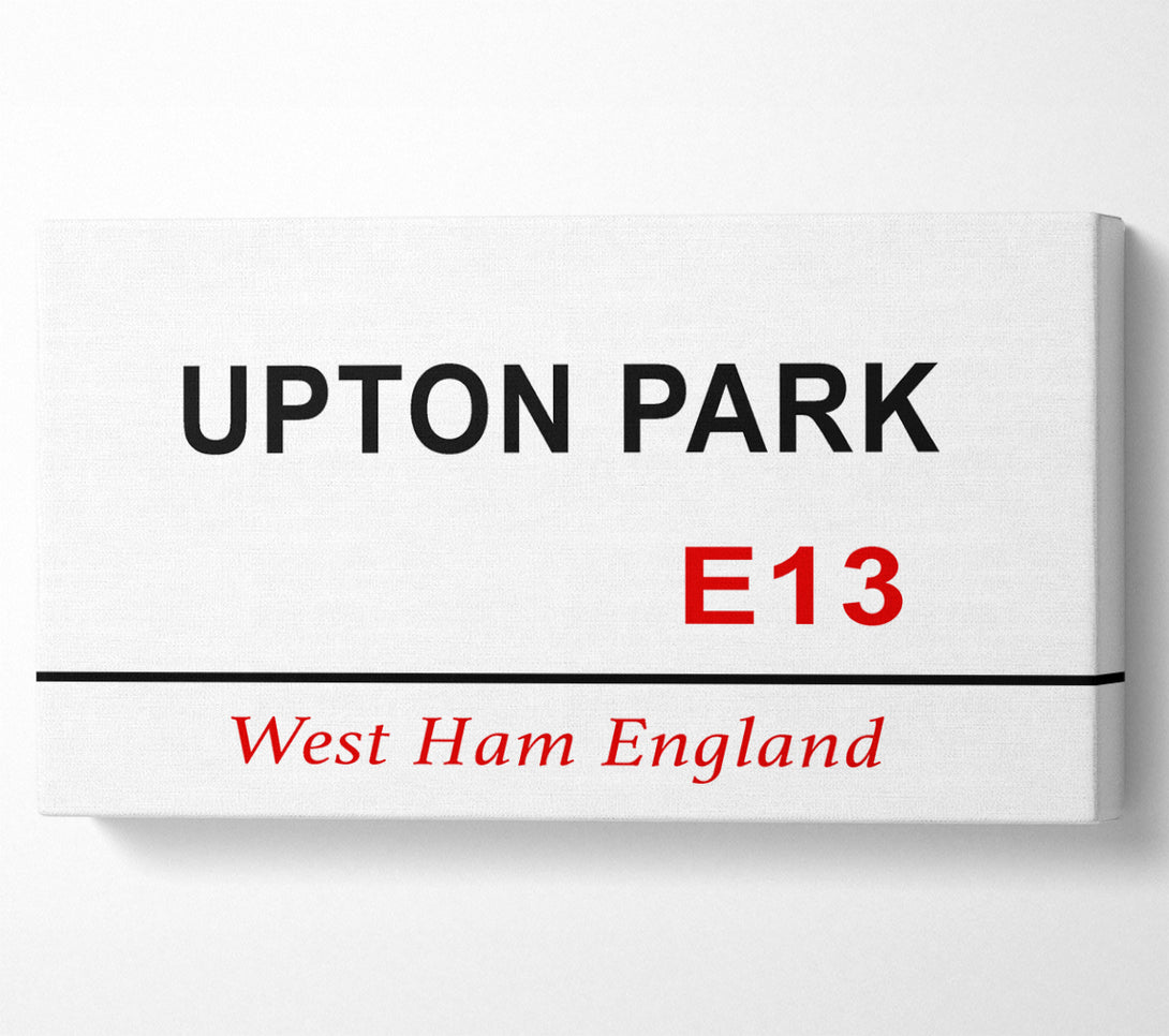  A Canvas Print of Upton Park Signs Canvas Art
