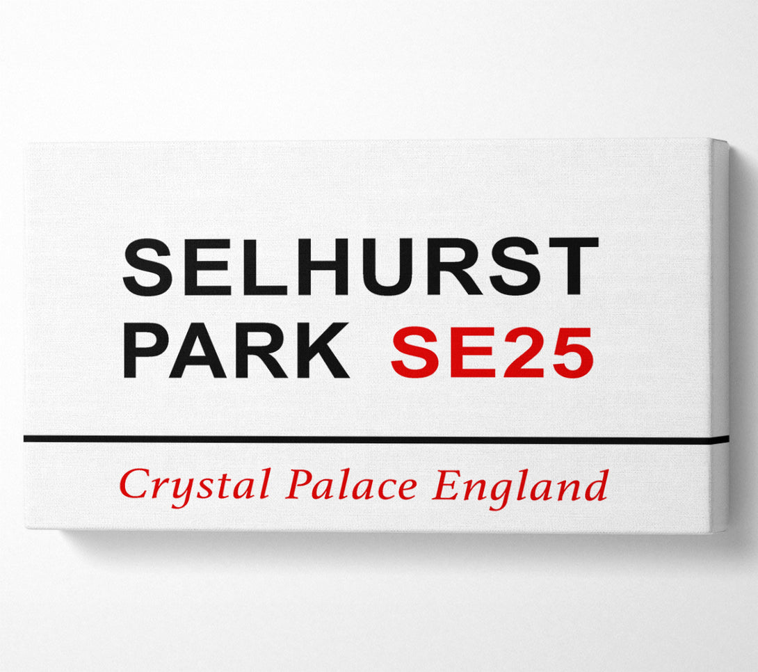  A Canvas Print of Selhurst Park Signs Canvas Print