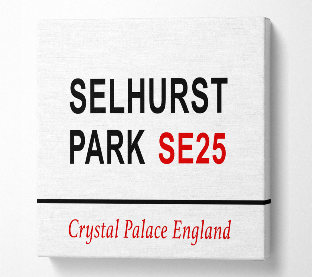  A Canvas Print of Selhurst Park Signs Canvas Print