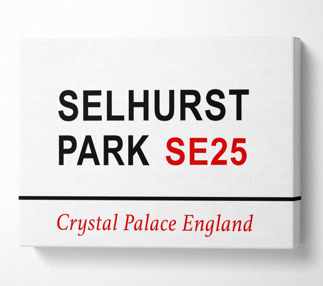  A Canvas Print of Selhurst Park Signs Canvas Print