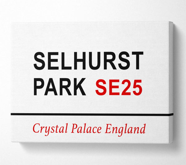  A Canvas Print of Selhurst Park Signs Canvas Print