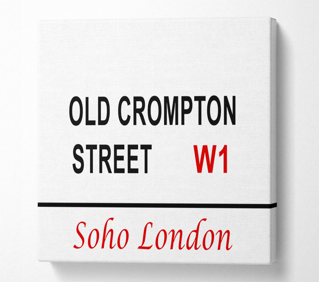  A Canvas Print of Old Crompton Street Signs Canvas Print