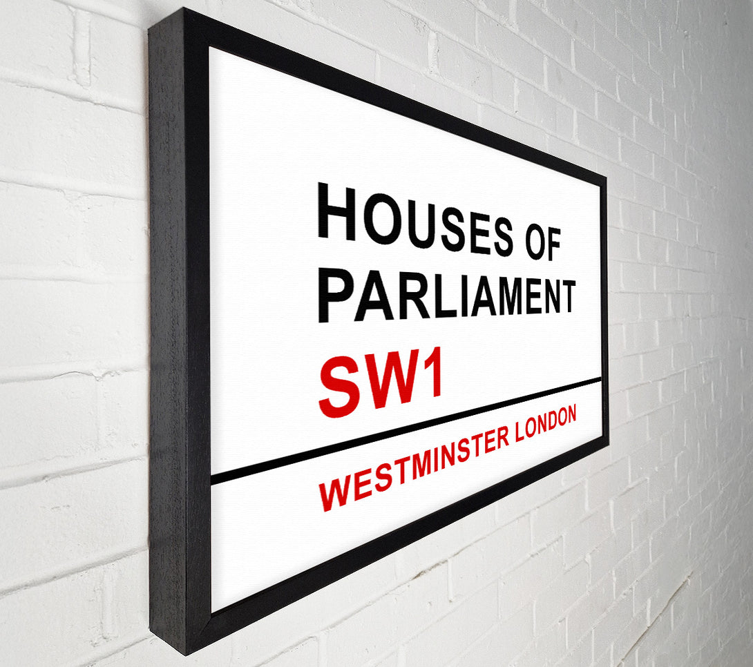  A Canvas Print of Houses Of Parliament Signs Canvas Wall Art