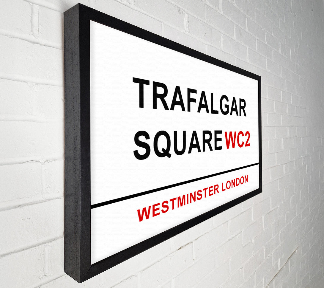  A Canvas Print of Trafalgar Square Signs Canvas Wall Art