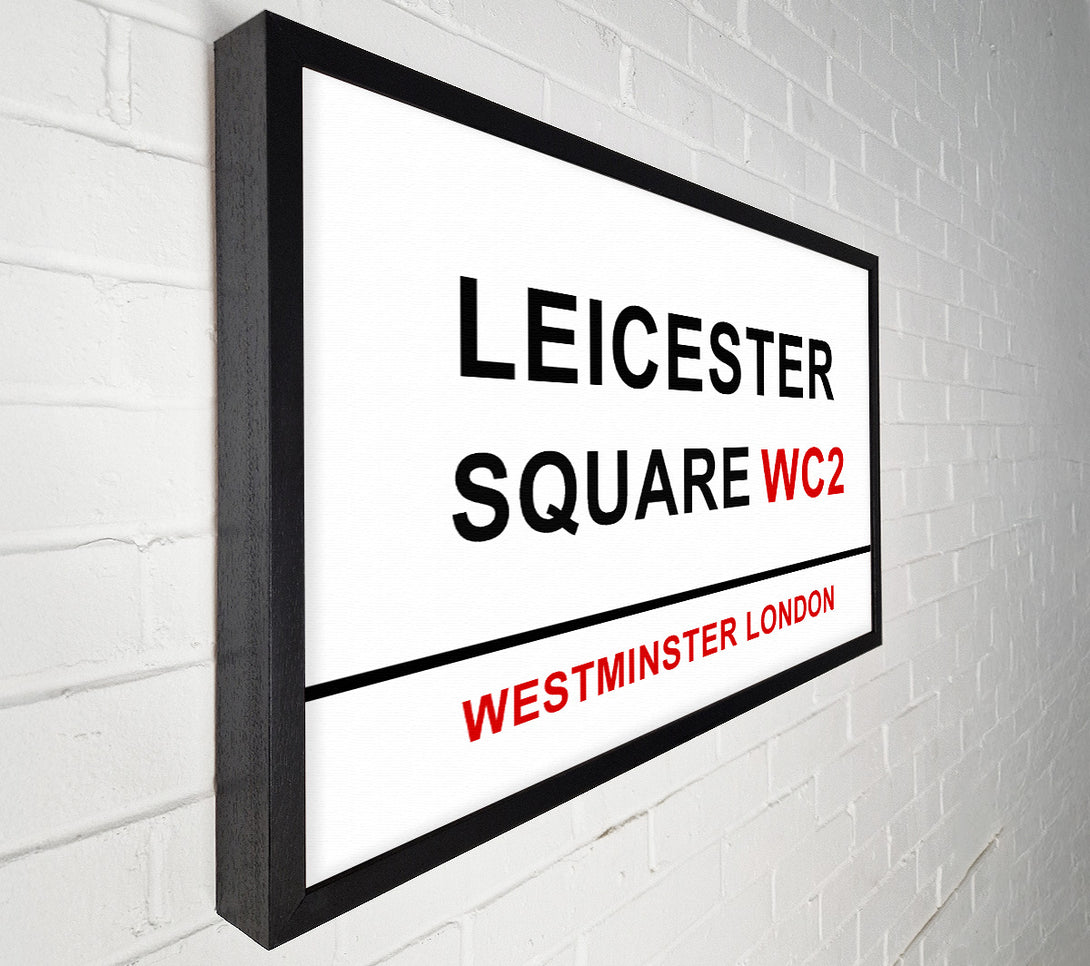  A Canvas Print of Leicester Square Signs Canvas Print