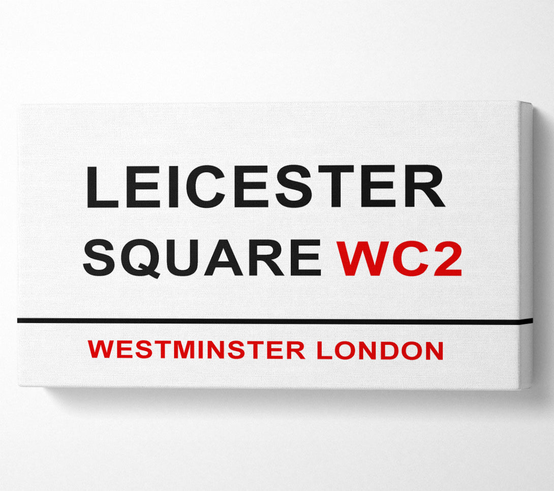  A Canvas Print of Leicester Square Signs Canvas Print