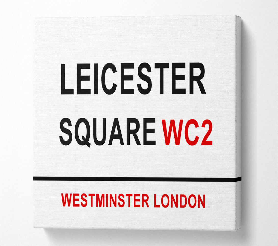  A Canvas Print of Leicester Square Signs Canvas Print