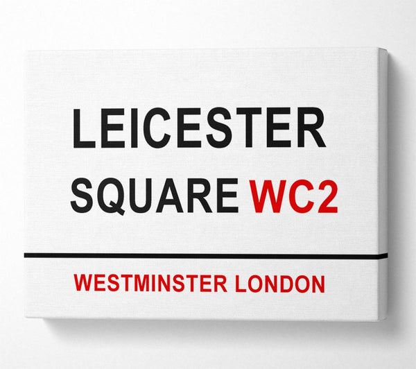  A Canvas Print of Leicester Square Signs Canvas Print