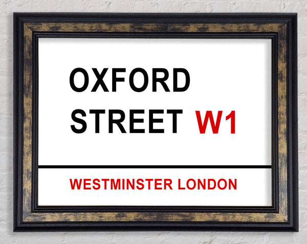 Oxford Street Signs Framed Print