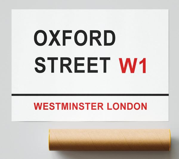 Oxford Street Signs Giclee Print