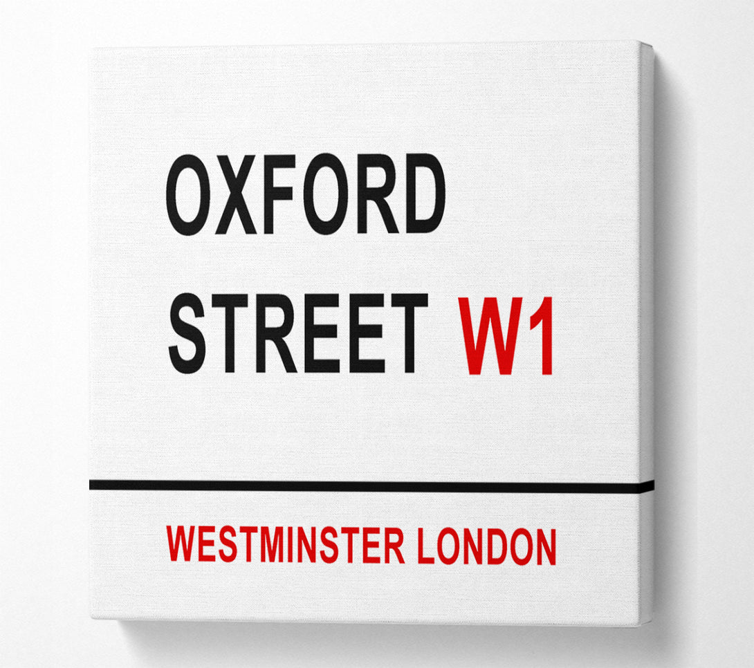  A Canvas Print of Oxford Street Signs Canvas Wall Art