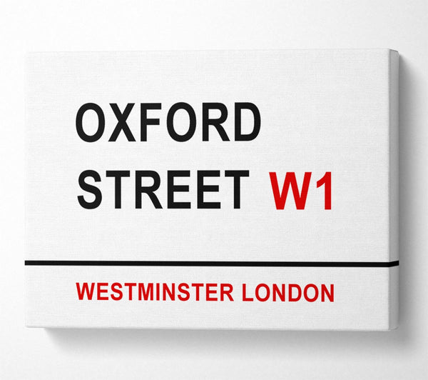  A Canvas Print of Oxford Street Signs Canvas Wall Art