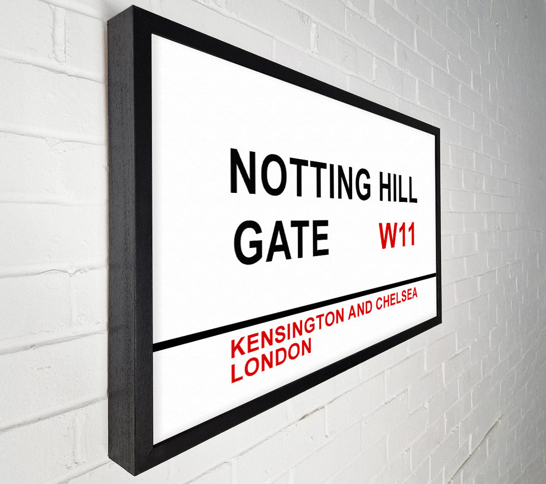 A Canvas Print of Notting Hill Gate Signs Canvas Print