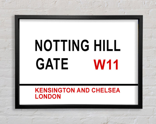 Notting Hill Gate Signs Framed Print