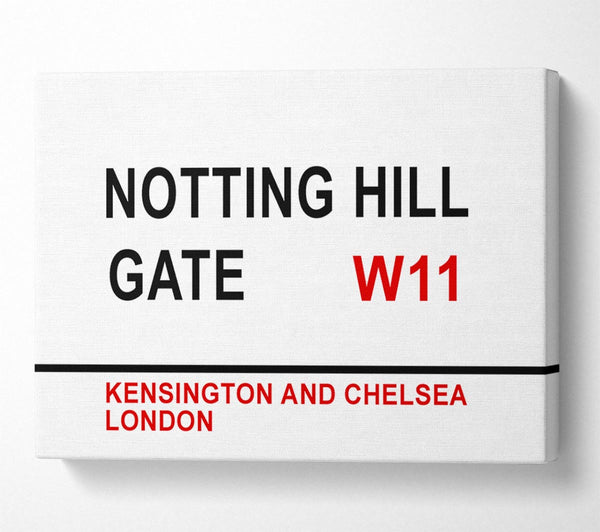  A Canvas Print of Notting Hill Gate Signs Canvas Print