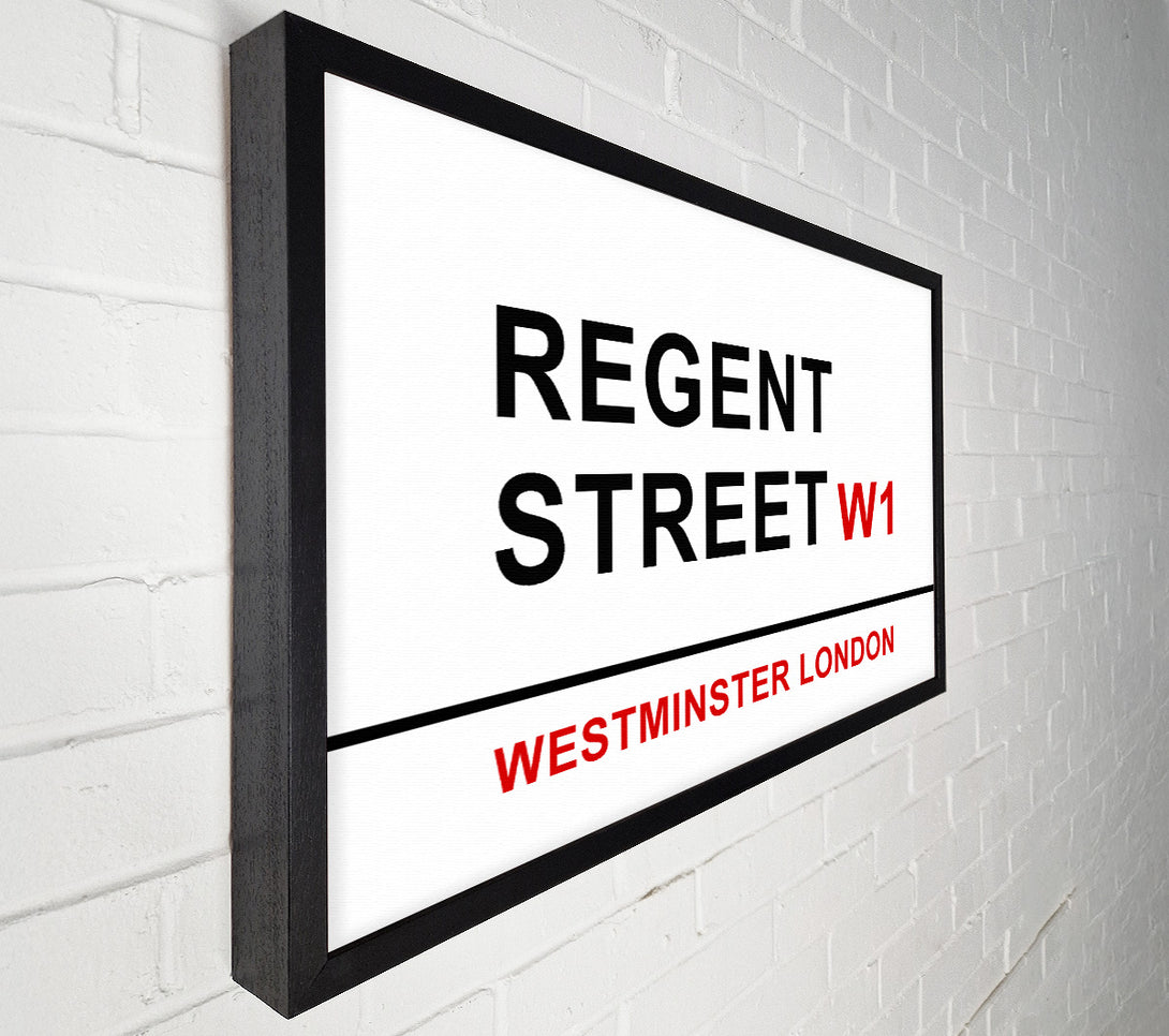  A Canvas Print of Regent Street Signs Canvas Print