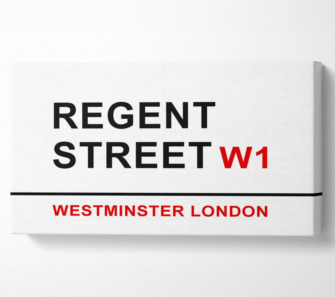  A Canvas Print of Regent Street Signs Canvas Print