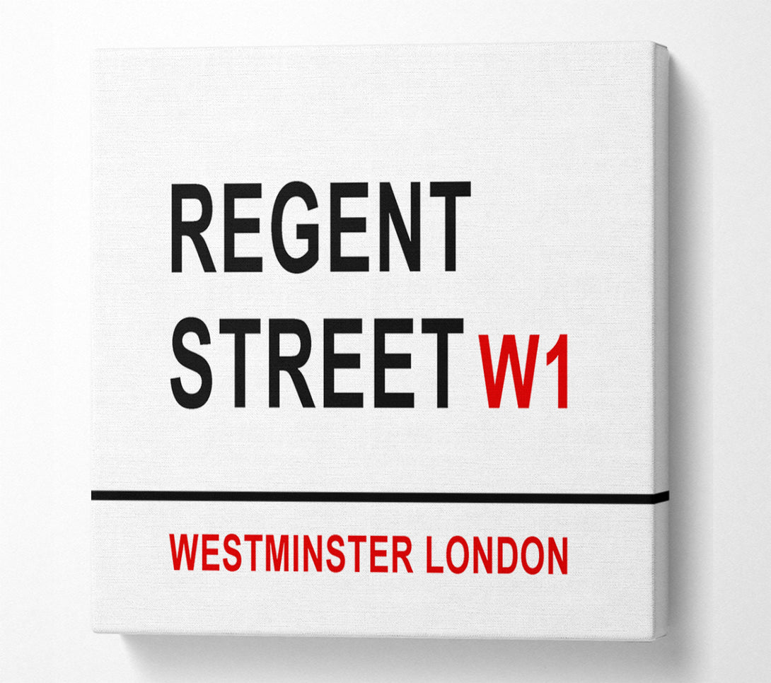  A Canvas Print of Regent Street Signs Canvas Print