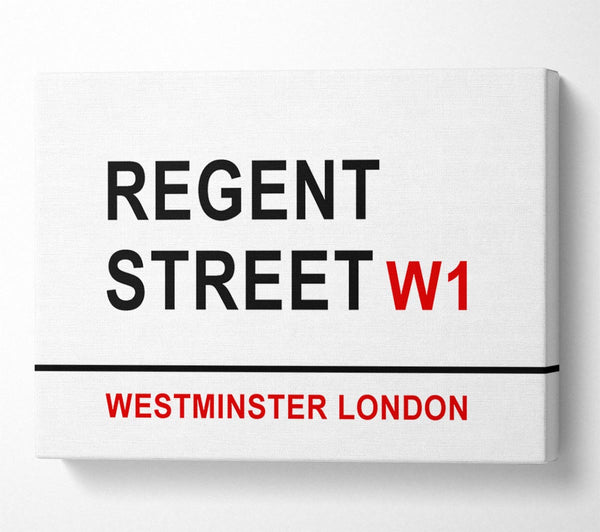  A Canvas Print of Regent Street Signs Canvas Print