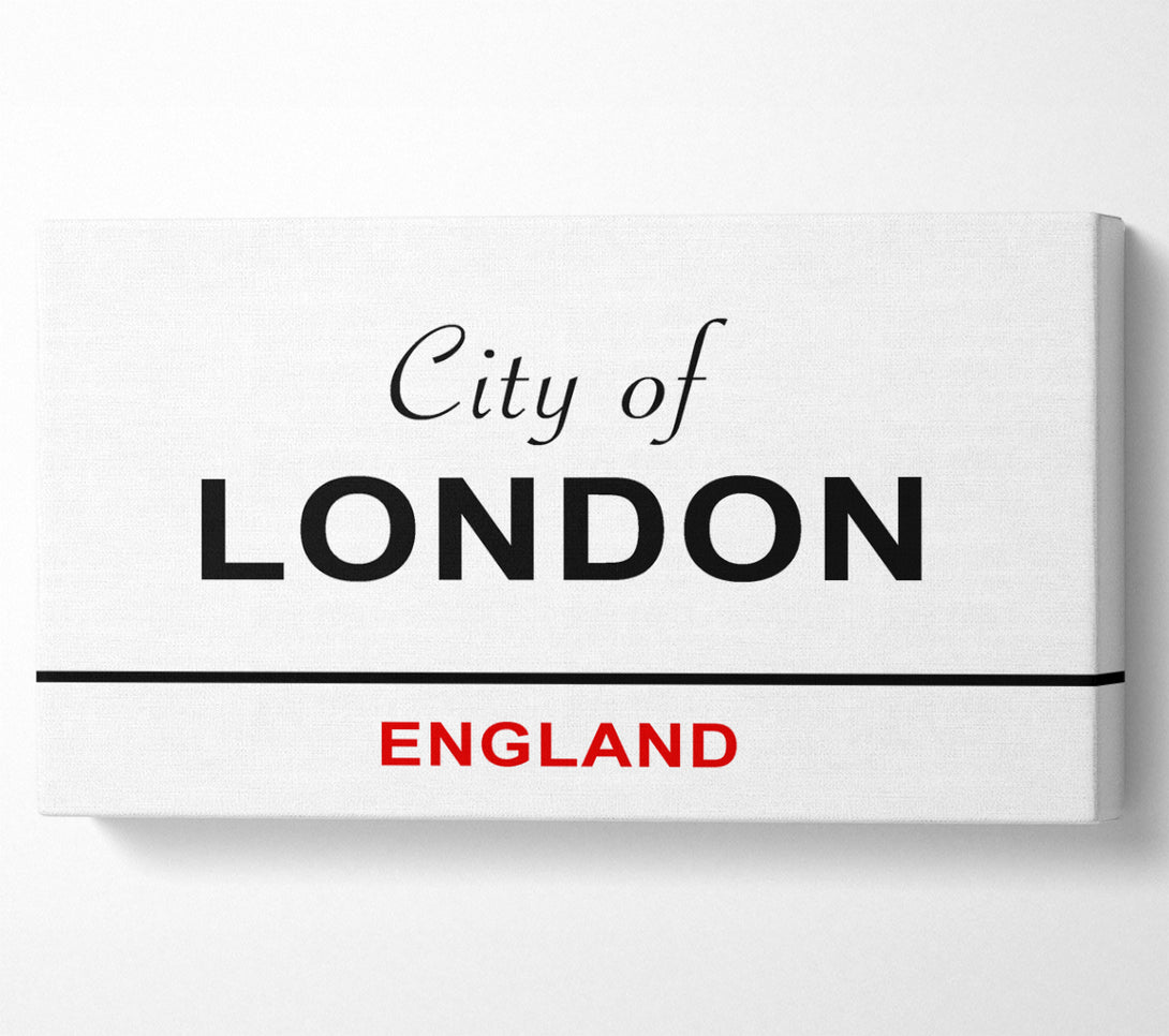  A Canvas Print of City Of London Signs Canvas Art