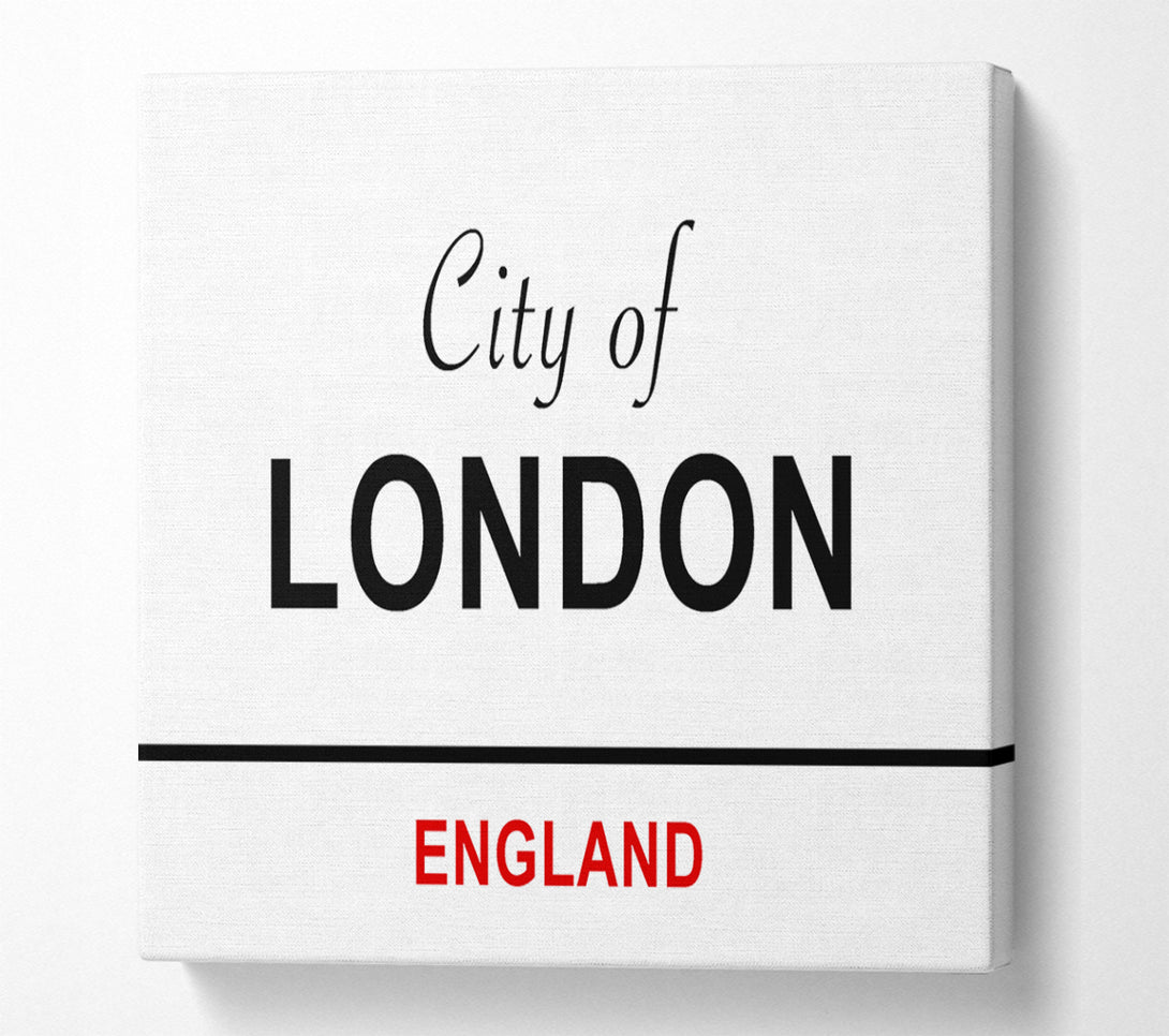  A Canvas Print of City Of London Signs Canvas Art