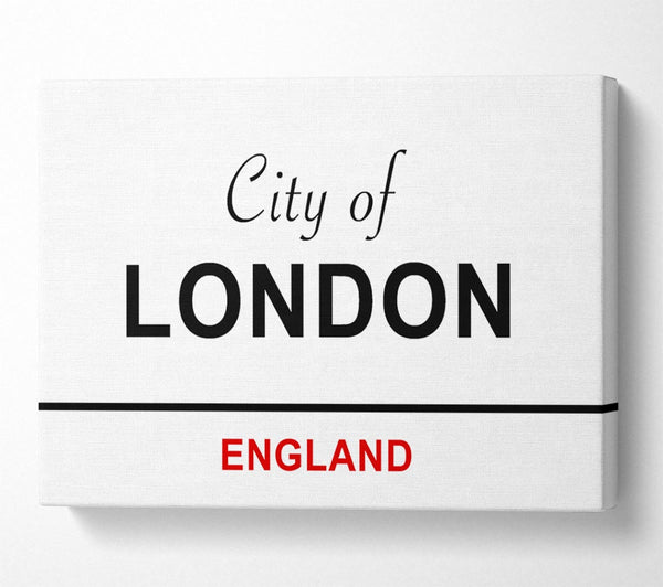  A Canvas Print of City Of London Signs Canvas Art