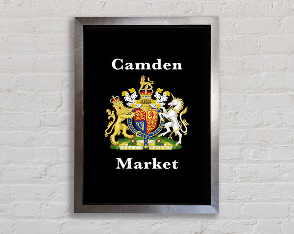 Schilder mit dem Camden Market-Emblem