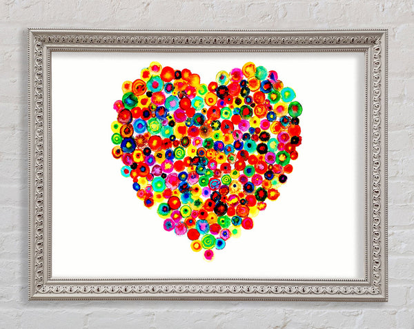 Colourful Heart Framed Print