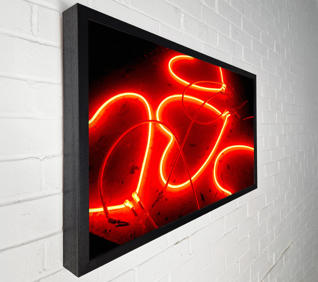  A Canvas Print of Valentines Day Neon Heart Canvas Print