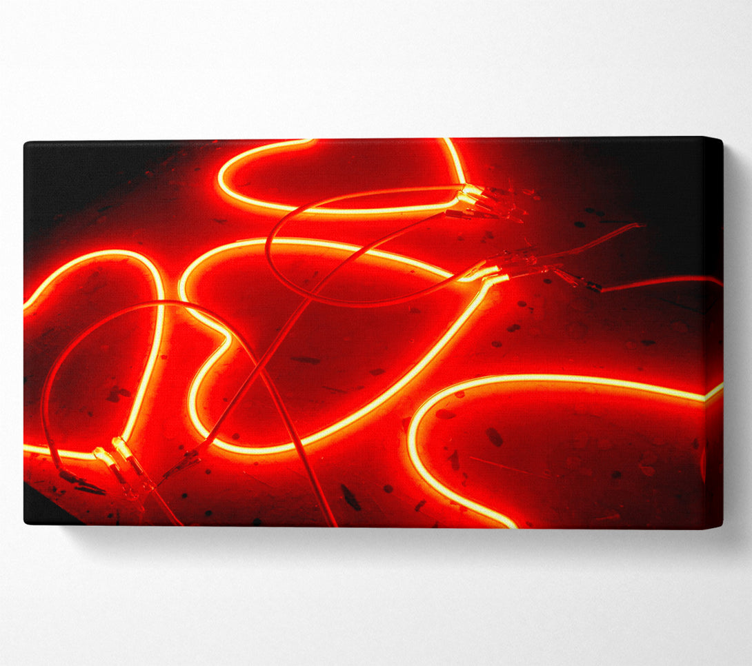  A Canvas Print of Valentines Day Neon Heart Canvas Print