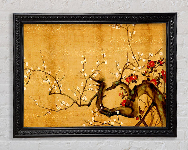 Japanese Flowers Framed Print
