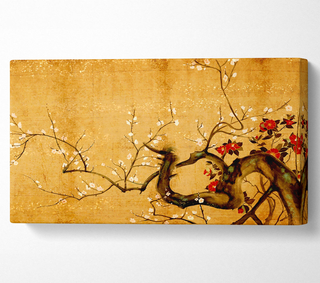  A Canvas Print of Japanese Flowers Canvas Print