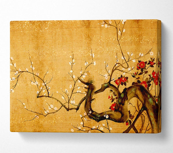  A Canvas Print of Japanese Flowers Canvas Print