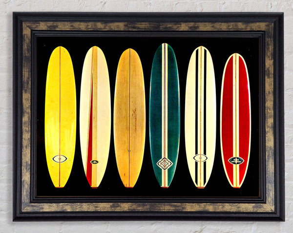 Surfboards At The Ready Framed Print