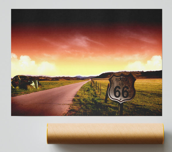 Drive Route 66 Giclee Print