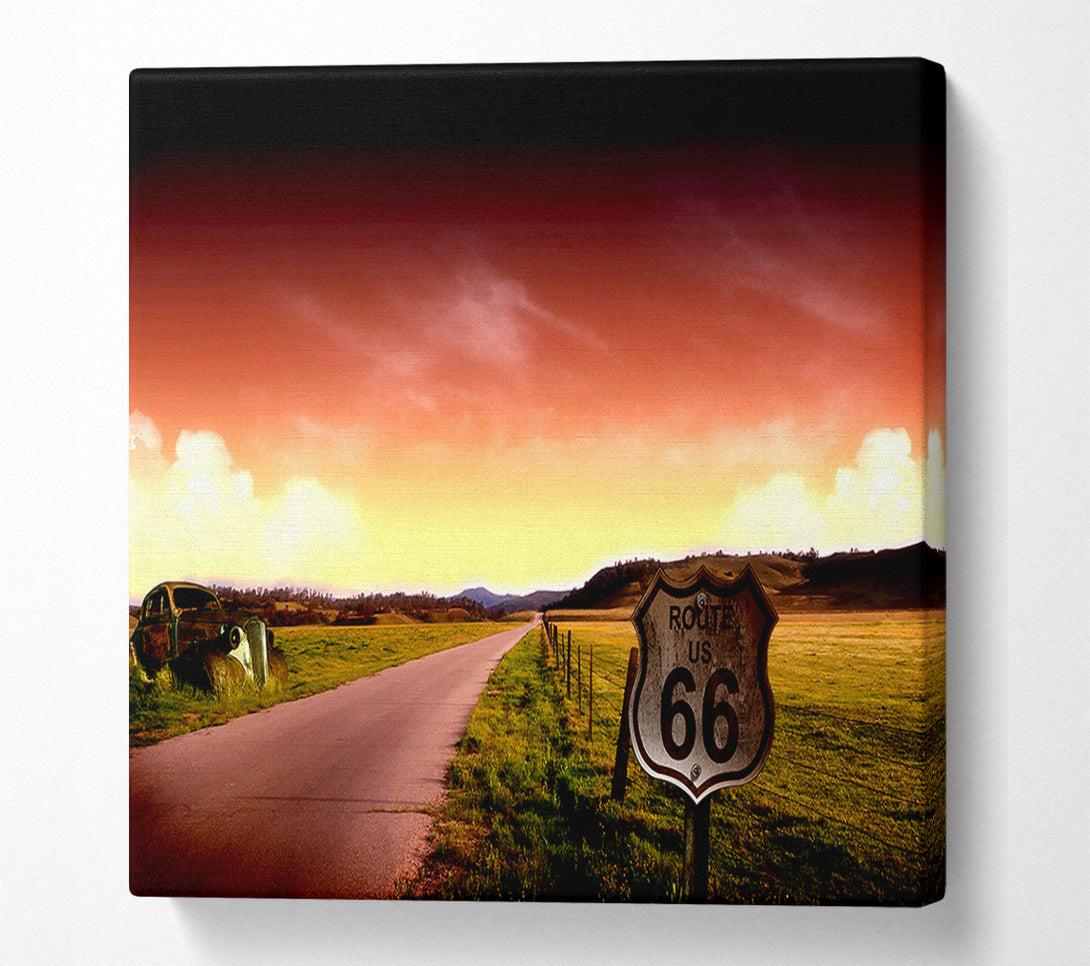  A Canvas Print of Drive Route 66 Canvas Wall Art
