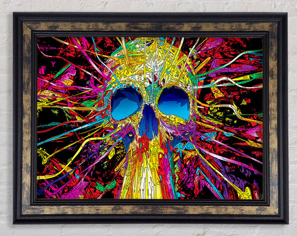 Skulls Colorful Framed Print