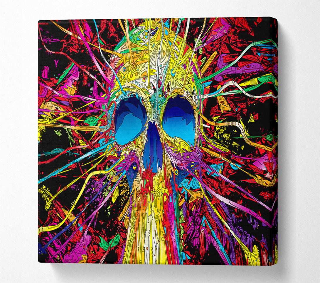  A Canvas Print of Skulls Colorful Canvas Art